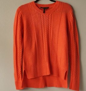 Tangerine Cable Knit Sweater